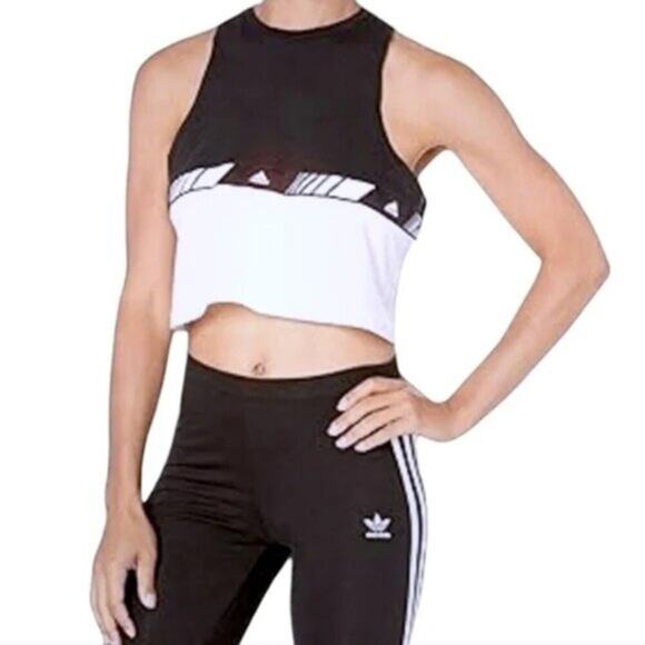adidas Tops - Adidas Women’s Activewear Tank XL Black Contrast Logo Band Athleisure Streetwear